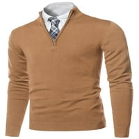 FashionFit Muška klasična polovina zatvarača mock izrez Bašični džemper