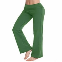 Dame bootcut joga hlače ženske dugih bootleg visokog struka pantalone na platno ležerne radne hlače pantalone
