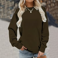 Lolmot ženska lagana posadna reda duks casual labavo pulover pulover pulover dugih rukava plus veličina tunička bluza