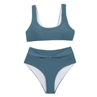 FVWitlyh bikini setovi za žene kupaći kostimi Juniors Split Split Boja bikini Tanka ženska temperament