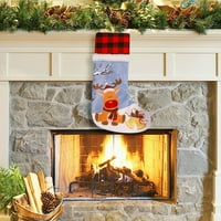 Lingouzi Božićne čarape Zatvoreni božićni ukrasi prije božićnih čarapa viseći ukrase Obiteljski božićni