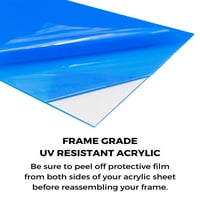 Frame Crni okvir za slike - Kompletni moderni foto okvir uključuje UV akrilni štitnik