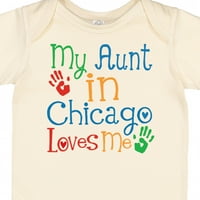 Inktastic moja tetka u Chicagu voli me poklon baby boy ili baby girl bodysuit