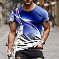 Ljetna košulja za muškarce, Ležerne prilike, Ležeran okruglica 3D Digitalni ispis Pulover fitness sportske kratke hlače rukave majice Bluza šorc