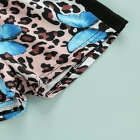 Pudcoco baby vrhovi hlače odijelo muta ruhove rukovni vrat Leopard pulover kratke hlače