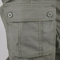 Muški teretni hlače Muške teretne hlače Modni povremeni vitki multi džep ravni hlače na otvorenom na otvorenom napadaju sportske hlače na klirensu