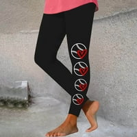 Žene Stretch tajice Fitness Trčanje Teretana Sportska aktivna hlače Ljetne modne vježbe hlače za dame Skinny Slocks Tummy Control Capri duge cvjetne pantalone za cvjetne pantalone crne s