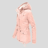 DTIDTPE jakne za žene, žene plus veličine zimski kaput Ženska jakna Debela odjeća obloženi kaput s kapuljačom