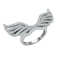 1. CT TW anđeoski dijamantski koktel prsten 18k bijelo zlato