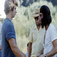 Roddy McDowall i James Naughton na planeti majmuna na setu pušenja cigareta Rijetki poster
