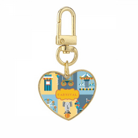 Amazing Funny Park objekti Ilustracija Gold Heart Privjesak za ključeve od metala