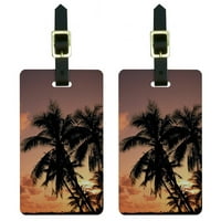 Grafika i više Tropskog otoka plaže Sunset Sunrise set za prtljag