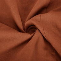 Dugme u inleife za žene Ljeto pamučno posteljina ženska košulja sa okruglim vratom Skraćena rukava
