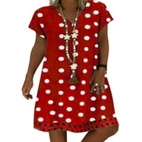 Cindysus Women Loot Fit struk Mini haljina dugačka ženska casual vct majica sandress Travel Ljeto kratki