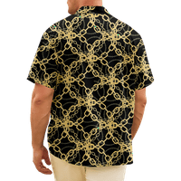 Fraigo muške luksuzne tiskane košulje svilene poput satenskog gumba dolje haljina za zabavu majica, veličine -8xl