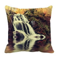 Jastučnica s krajolika, vintage jesenji pejzaž sa vodopadom i jastukom za jastuk za jezero jastuk jastuk