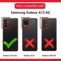 Capsule Case kompatibilan sa Galaxy A 5G [Shootfoff Vojno razreda Chickstand Clip Clip Holster Case Crni telefon za crtanje] za Samsung Galaxy A 5G SM-a