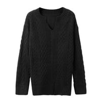 Aaimomet Cardigan za žene Faln Honens Y2K Cardigan džemperi s dugim rukavima otvoreni prednji obrezirani