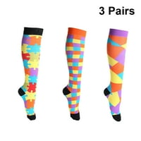 Parovi Kompresijske čarape Udobne prozračne čvrste čarape Unise modne casual čarape za posade uzorak geometrije u boji