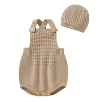 Booker Baby Knit Rimper Pamuk bez rukava Dječak Dječak Čvrsti džemper Odjeća za bebe Kombinezon