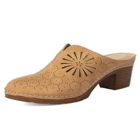LUMENTO LAIDES Papuče izdubljene pete sandale za klompe Comfort Slabos Rad Newlip Zatvorene prste Ljetne cipele Brown 10