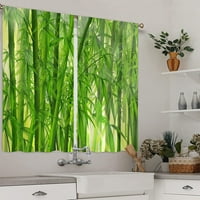 Sanviglor bamboo zavjese prozor džepni zavjese Džepni zavjese Dekor Zelena kratka ploča Topper Modern Valance Poluista Style-e W: 35 H: 39