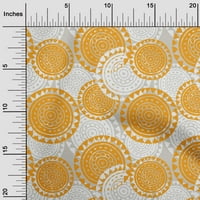 Onuone pamuk poplin senf žuta tkanina cvjetna mandala blok šivaći materijal za ispis tkanina od dvorišta široko