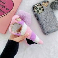 Fluffy fur Plish futrola za iPhone Pro, allytech moda Fuzzy Furry zimska topla kosa plišana mekani TPU