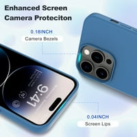Silikonska futrola za iPhone Plus, tečna silikonska futrola za zaštitu struje za iPhone plus, plavu