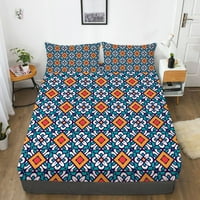 Opremljena pokrov posteljina Mekana posteljina za posteljinu od mikrovlakana boemijski stil opremljen lim, pun