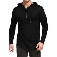 Awdenio Hoodies za Man Clearence Ležerne modne čvrste pulover s kapuljačom s kapuljačom Sportska fitness košulja za dnak