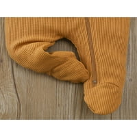 Binpure bebe dvodijelni set odjeće, čvrsta boja okrugla ovratnik dugih rukava i kapa