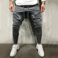 Iopqo muške hlače Muški povremeni patentni pantalona za patentne zatvarače Muški srednji-strukske vučne