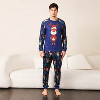 Kayannuo Božićne pidžame za obiteljski čišćenje Božićni print Mens pidžamas Set Muškarci Božić Fashion