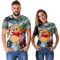 Majica Porodična odijela Winnie The Pooh Majice kratkih rukava Stilska kratki rukav Crew Crt Majica Mammy & Me, Tata i sin, Baby, Kolekcija za odmor visoke kvalitete T majice, za odrasle-2xs