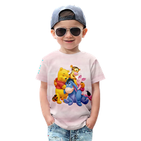 Majica Porodična odijela Winnie The Pooh Majice kratkih rukava Stilska kratka rukava Crta majica Majica Mama i me, tata i sin, beba, kolekcija za odmor visoke kvalitete T majice, odrasli-2xl