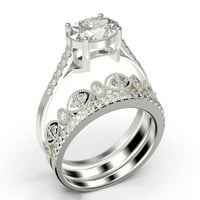 Zasljepljujuće Art Deco 2. Karat Ovalni rez Diamond Moissite Jedinstveni zaručnički prsten, vjenčani