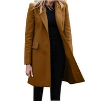 MAFYTYTPR ženski kaputi i jakne za čišćenje ženskih zimi na prodaju Žene poslovno odijelo Solid Boja s dugim rukavima s jednim grudima za mršavljenje Cardigan odijelo