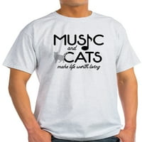Cafepress - Muzika i mačke - Lagana majica - CP