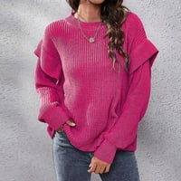 Ženska dukserica modna posada za ispis tina vrhova FIT FIT duksevi Duks lagani dugi džemperi