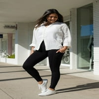 Ženske čvrste struke čvrste pamučne joge hlače vježbanje