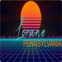 Lorane Pennsylvania Vinil Decal Stiker Retro Neon Dizajn