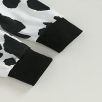 Century Baby Boy Outfit Zapadna krava Print s dugim rukavima i elastične hlače Beanie Hat Set Set Fall