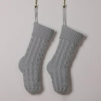 Meuva Božićne čarape za božićne ukrase Božićne čarape poklon torba Dječji bomboni Zatvoreni obiteljski