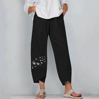 Handerpants rukavice za hlače za žene u odjećnoj stolaru visoki struk-list s dugim black-nogom crni