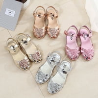 Dojenčad Childs Kids Baby Girl Kožne princeze Sandale Soft Crib Cipele Toddler Prewalker Sequin Heart Sandals