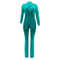 Leesechin Blazer Clearence Women Blazer Casual Slim Color Color Suit Office Dvodijelni odijelo