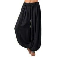 Žene plus veličine pune boje casual labavo harem hlače yoga hlače Žene pantalone H4485519