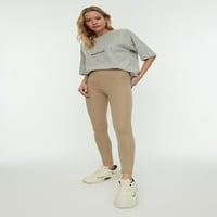 Trendyol Womens Plus veličina visokih struka Skinny Fit Still