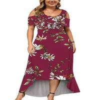 Gomelly Women Sandress boemska dugačka haljina prevelike haljine dame casual labav putnik cvjetni print